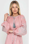 Pink embroidered dress Tree of life
